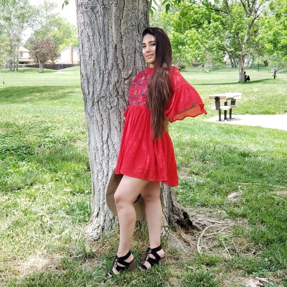 Altar'd State Berry Berry Embroidered Dress - Picture 7 of 7